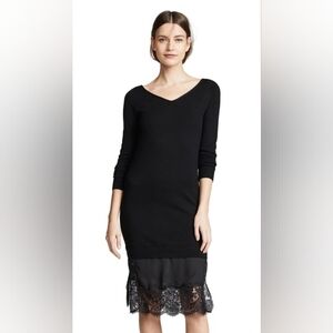 Club Monaco Burgundy Tamila Lace Hem Dress